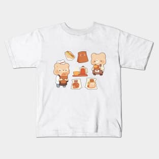 Mr Bear Baker Kids T-Shirt